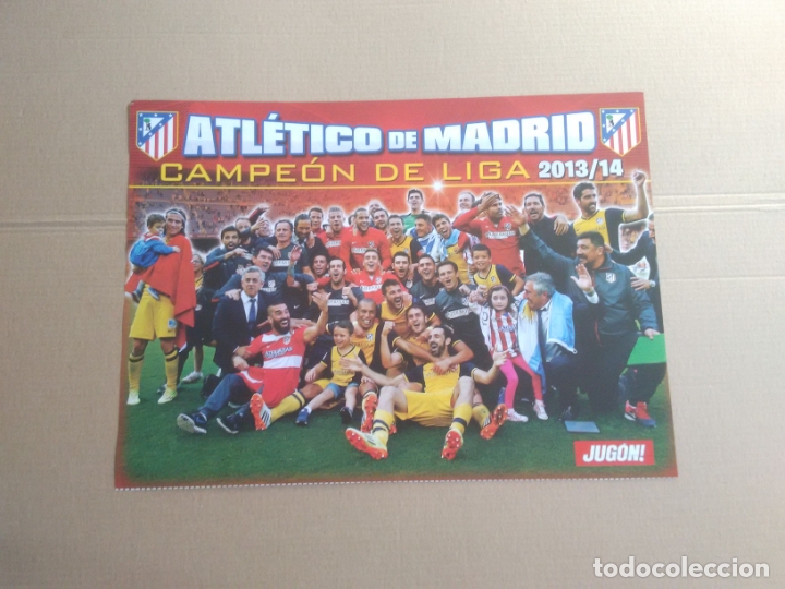 Sports collectibles: P&Oacute;STER 1 P&Aacute;GINA REVISTA JUG&Oacute;N: ATL&Eacute;TICO DE MADRID 13-14 CAMPE&Oacute;N LIGA F&Uacute;TBOL 2013-2014
