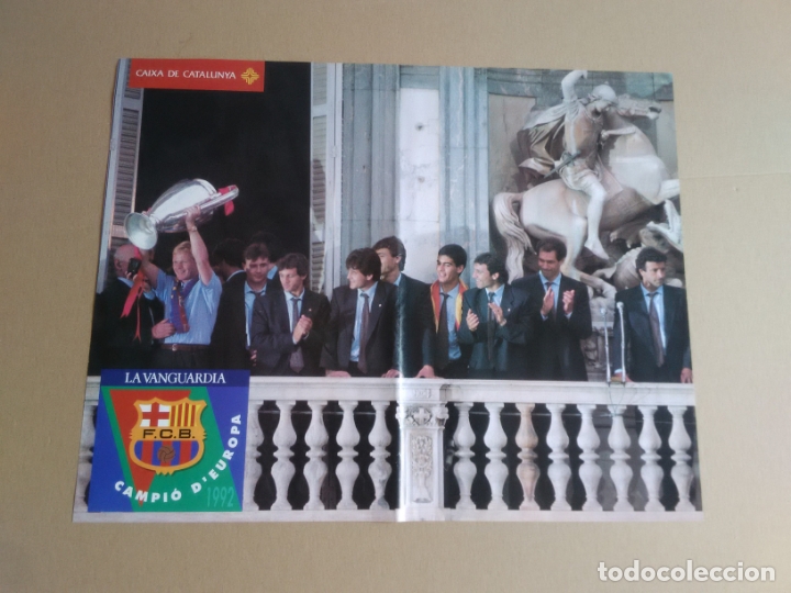 Collectionnisme sportif: P&Oacute;STER LA VANGUARDIA F.C. BARCELONA CAMPE&Oacute;N EUROPA 1992, COPA EUROPA WEMBLEY 92 (CELEBRACI&Oacute;N BAR&Ccedil;A)