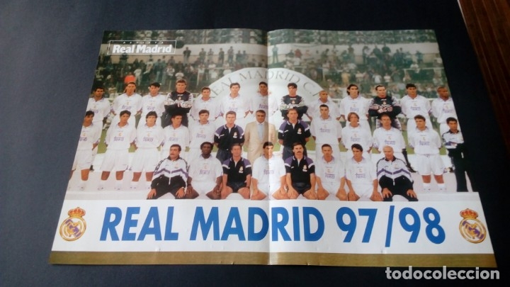 Sammelleidenschaft Sport: P&oacute;ster real Madrid club de f&uacute;tbol temporada 97-98 1997/1998