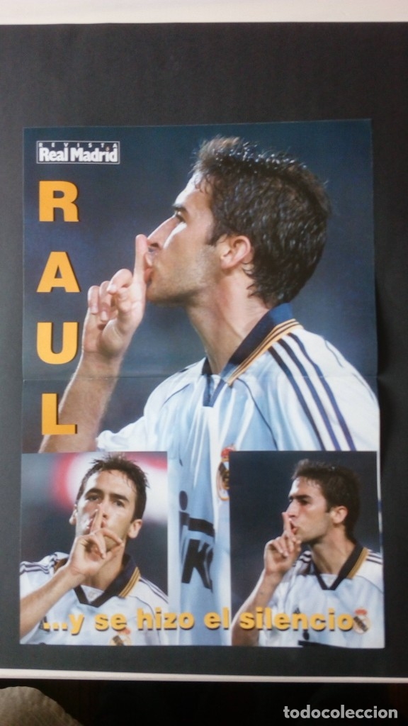 Sammelleidenschaft Sport: P&oacute;ster Ra&uacute;l Gonz&aacute;lez real Madrid club de f&uacute;tbol liga