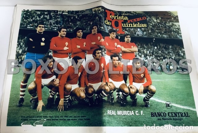 Coleccionismo deportivo: P&oacute;ster Real Murcia C.F. Temporada 1973-74