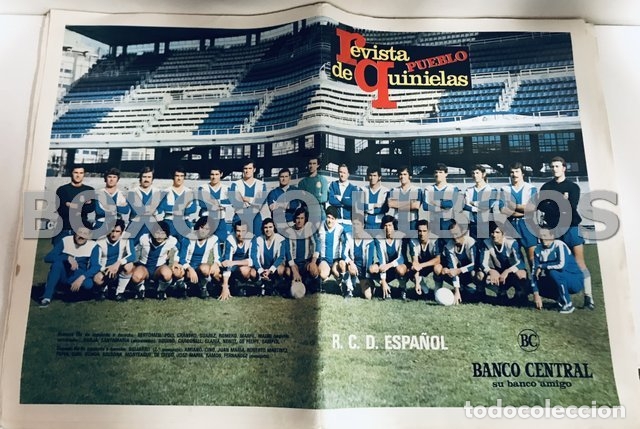 Coleccionismo deportivo: P&oacute;ster R.C.D. Espa&ntilde;ol. Temporada 1973-74
