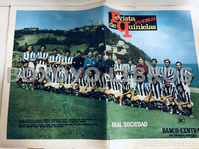 Coleccionismo deportivo: P&oacute;ster Real Sociedad. Temporada 1973-74. Arconada. Satr&uacute;stegui. Urruticoecha