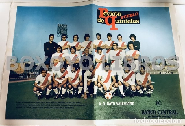 Coleccionismo deportivo: P&oacute;ster A. D. Rayo Vallecano. Temporada 1973-74