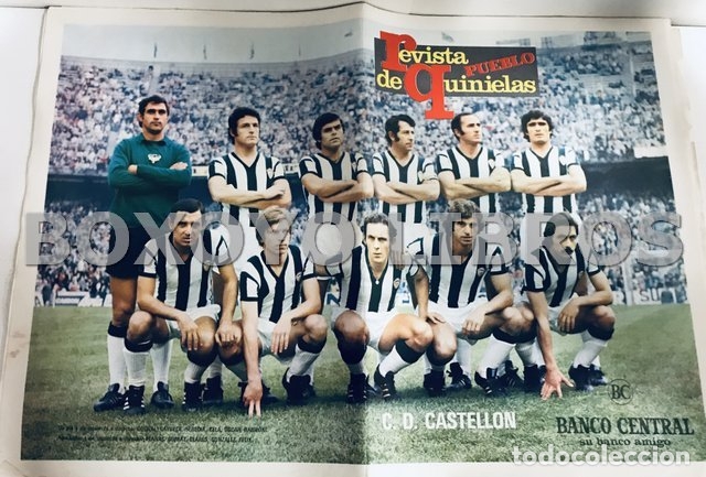 Coleccionismo deportivo: P&oacute;ster C. D. Castell&oacute;n. Temporada 1973-74