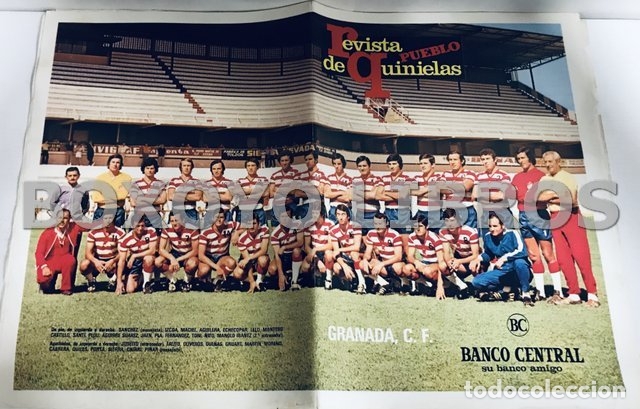 Coleccionismo deportivo: P&oacute;ster Granada C. F. Temporada 1973-74