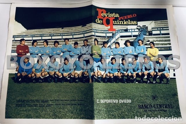 Coleccionismo deportivo: P&oacute;ster C. Deportivo Oviedo. Temporada 1973-74