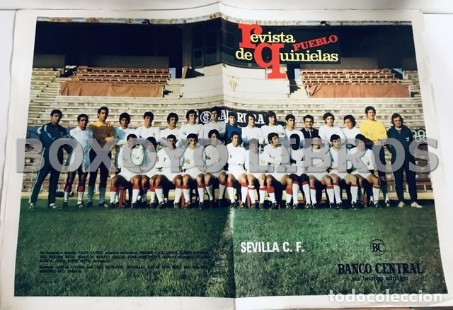 Coleccionismo deportivo: P&oacute;ster Sevilla C. F. Temporada 1973-74