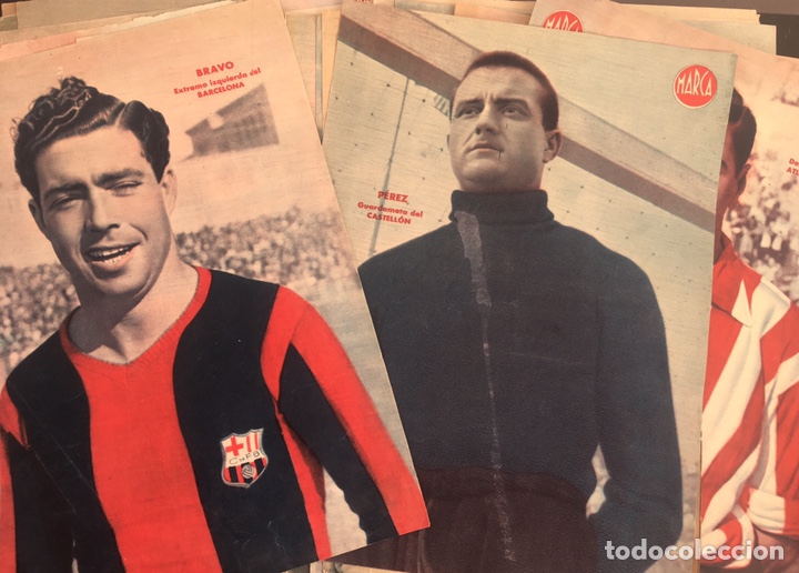 Coleccionismo deportivo: Lot de 34 p&oacute;sters del diari Marca dels anys 40