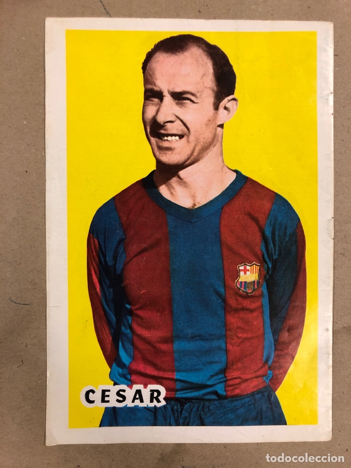 Sammelleidenschaft Sport: CESAR RODRIGUEZ &Aacute;LVAREZ (F.C. BARCELONA). POSTER DEL JUGADOR DE LOS A&Ntilde;OS 20, BIOGRAF&Iacute;A AL DORSO