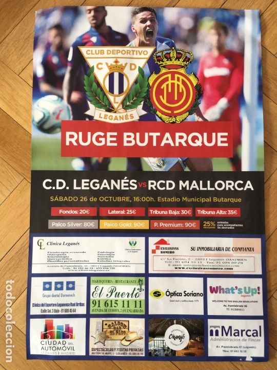 Sammelleidenschaft Sport: CARTEL POSTER OFICIAL FUTBOL LEGANES 1-0 REAL MALLORCA LIGA TEMPORADA 2019 2020