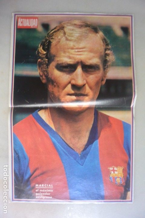 Collectionnisme sportif: POSTER CARTEL REVISTA ACTUALIDAD  MARCIAL FC BARCELONA. 1974