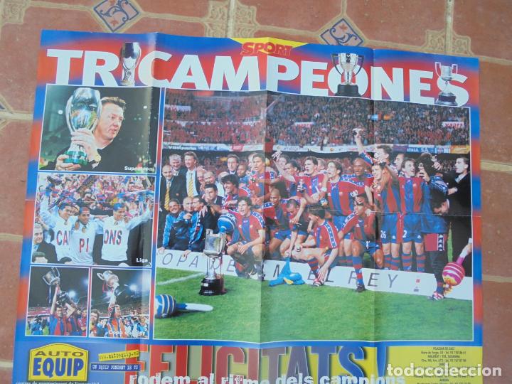 SPORT - PÓSTER TRICAMPEONES - FÚTBOL CLUB BARCELONA - BARÇA TEMPORADA 1994. (Coleccionismo Deportivo - Carteles de Fútbol)