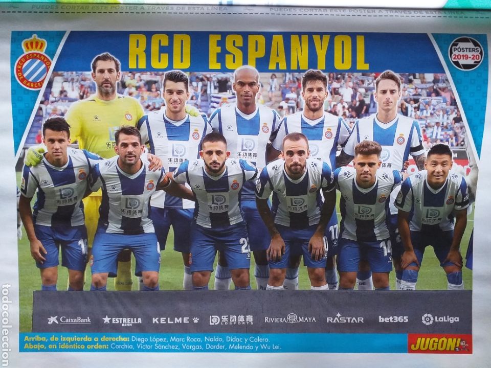 Coleccionismo deportivo: F&Uacute;TBOL P&Oacute;STER R.C.D. ESPANYOL - BENZEMA REAL MADRID REVISTA JUG&Oacute;N TEMPORADA 2019 2020