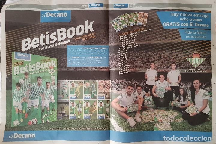 Collectionnisme sportif: P&oacute;ster publicitario colecci&oacute;n de cromos Real Betis (BetisBook 2014/2015) Ad&aacute;n, Varela,...