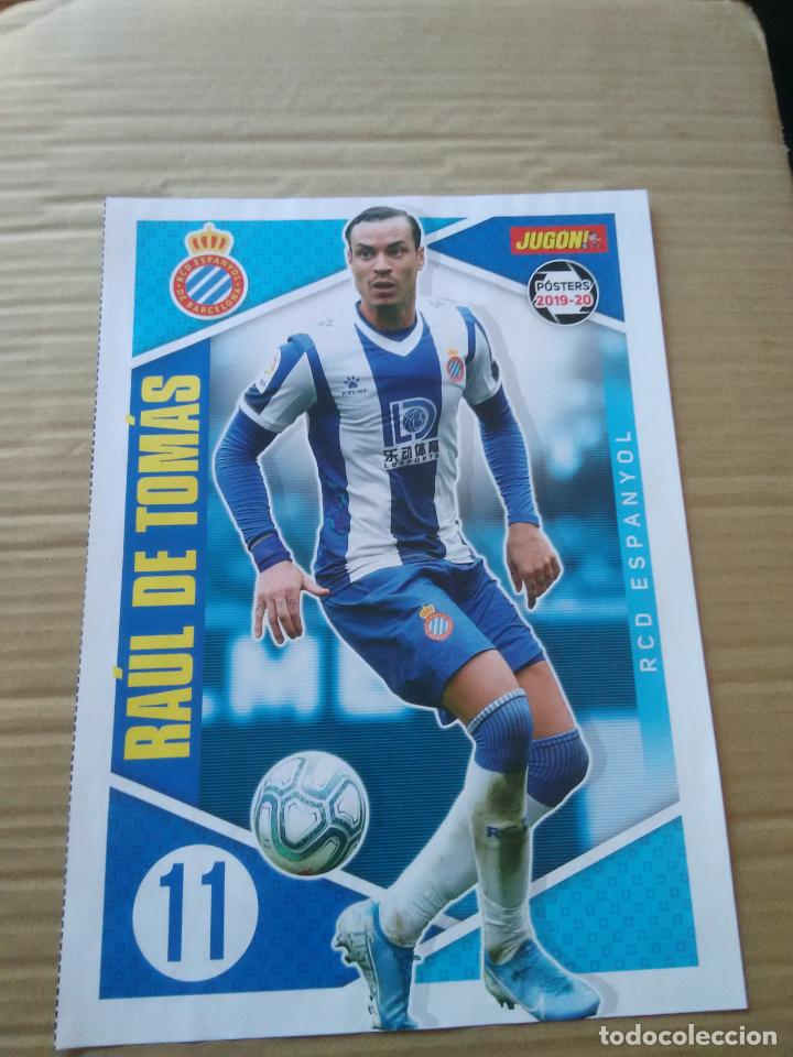 Coleccionismo deportivo: RA&Uacute;L DE TOM&Aacute;S ESPANYOL Y ORELLANA EIBAR DOBLE P&Oacute;STER 1 P&Aacute;G REVISTA JUG&Oacute;N 2019-2020 LIGA F&Uacute;TBOL 19-20