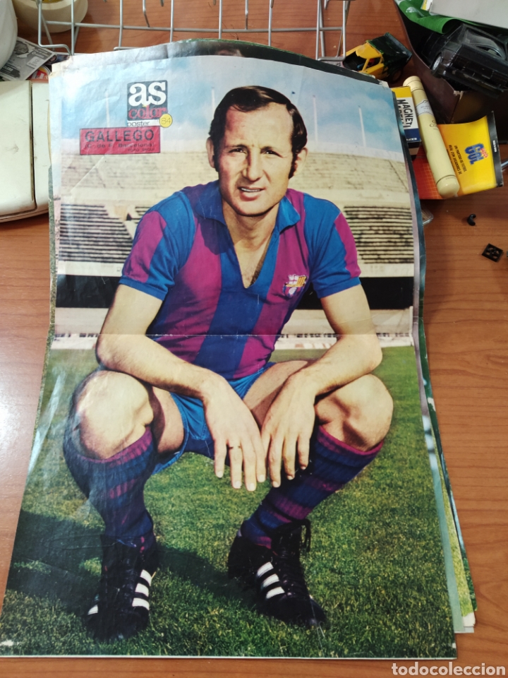 Coleccionismo deportivo: Poster as color 84 gallego del Barcelona