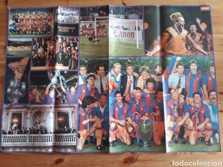 Collectionnisme sportif: Poster bar&ccedil;a Futbol Club Barcelona Campeones Europa Wembley 1992 revista HOLA