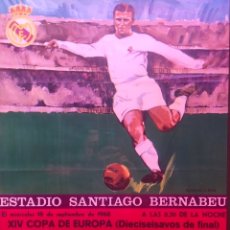 Sports collectibles: GRAN CARTEL POSTER FUTBOL REAL MADRID LIMASSOL COPA EUROPA 1968 PUSKAS ESTADIO SANTIAGO BERNABEU. Lote 197843418