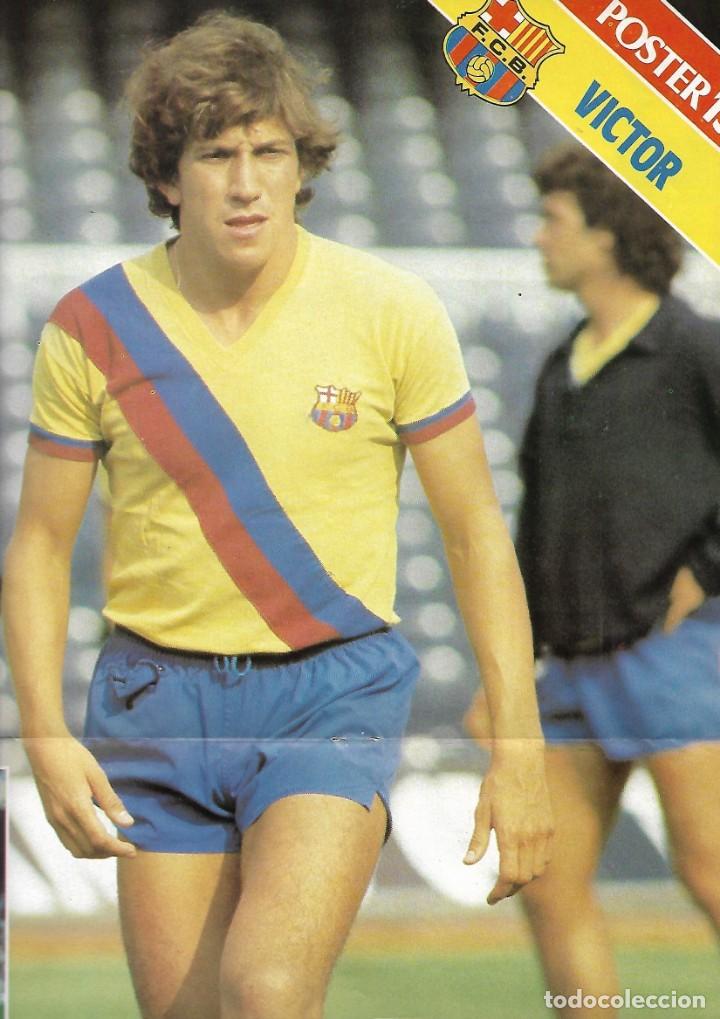 Coleccionismo deportivo: BAR&Ccedil;A: P&oacute;ster de V&Iacute;CTOR MU&Ntilde;OZ. 1981 - Foto 1