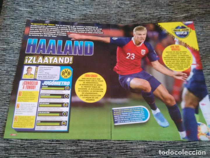 Coleccionismo deportivo: HAALAND, NORUEGA Y BORUSSIA DORTMUND - P&Oacute;STER 1 P&Aacute;G REVISTA JUG&Oacute;N + REPORTAJE DATOS MEGA JUG&Oacute;N WORLD