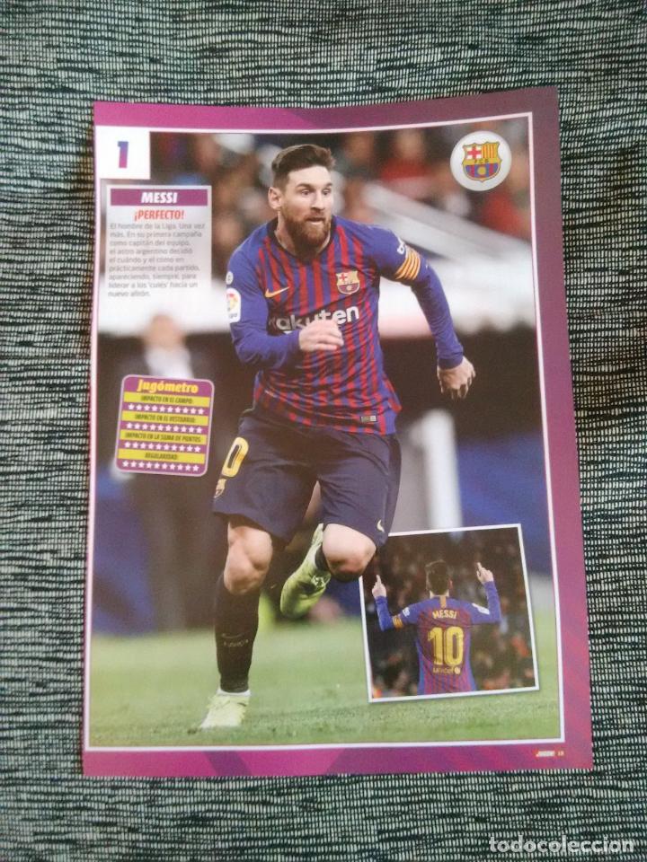 Collectionnisme sportif: LEO MESSI F.C. BARCELONA, BAR&Ccedil;A PERFECTO - P&Oacute;STER 1 P&Aacute;GINA REVISTA JUG&Oacute;N 18-19 LIGA F&Uacute;TBOL 2018-2019
