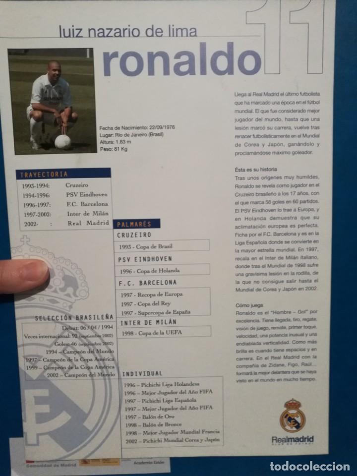Coleccionismo deportivo: P&oacute;ster Ronaldo del Real Madrid - Foto 3