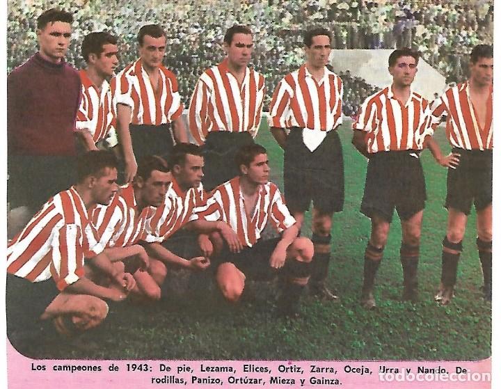 Collectionnisme sportif: ATHLETIC DE BILBAO: Recorte del equipo Campe&oacute;n de Copa en 1943