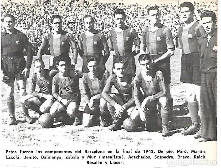 Collectionnisme sportif: BAR&Ccedil;A: Recorte del equipo Campe&oacute;n de Copa en 1942