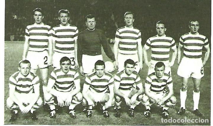 Collectionnisme sportif: CELTIC DE GLASGOW: Recorte de un equipo de 1967
