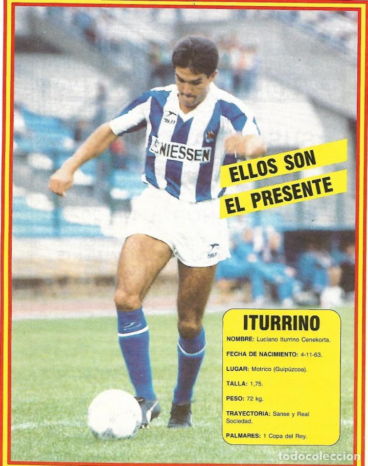 Collezionismo sportivo: REAL SOCIEDAD: L&aacute;mina de ITURRINO. 1989