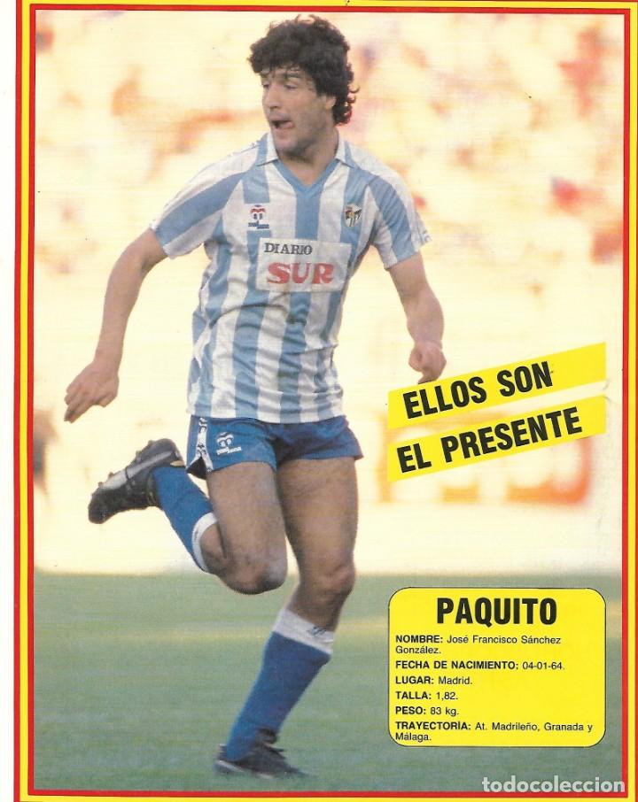 Collezionismo sportivo: CD. M&Aacute;LAGA: L&aacute;mina de PAQUITO. 1989