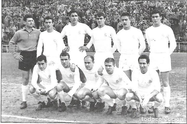 Sammelleidenschaft Sport: REAL MADRID: Recorte de un equipo de la temporada 61-62, Campeones de Liga y Copa
