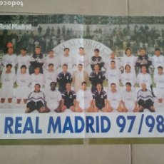 Coleccionismo deportivo: POSTER REAL MADRID TEMP. 97/98 40CMX27CM. Lote 199294372