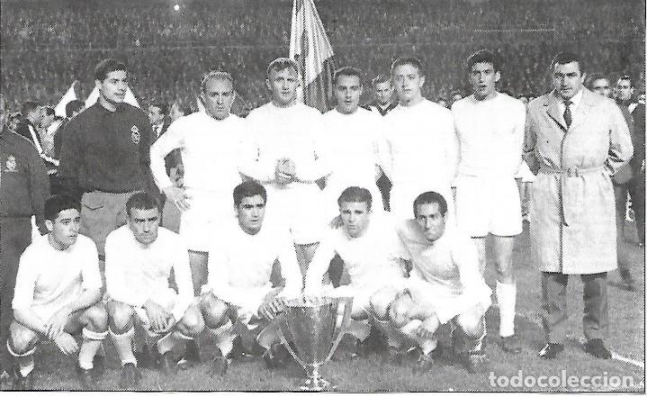 Sammelleidenschaft Sport: REAL MADRID: Recorte de un equipo de la temporada 60-61, Campeones de Liga