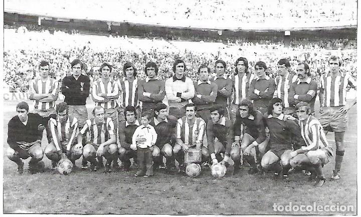 Collezionismo sportivo: ATL&Eacute;TICO DE MADRID: Recorte con los dos equipos participantes en el partido homenaje a CALLEJA