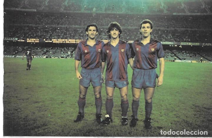 Collezionismo sportivo: BAR&Ccedil;A: Recorte de TXIKI BEGIRIST&Aacute;IN, JOSE MARI BAKERO y L&Uacute;IS L&Oacute;PEZ REKARTE