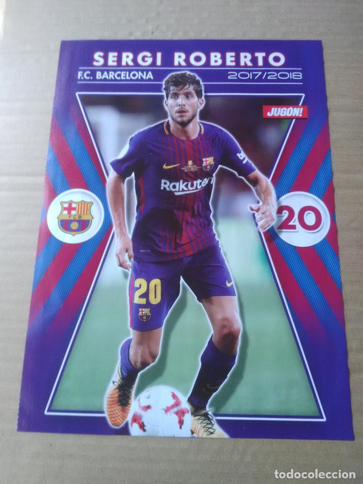 Collezionismo sportivo: SERGI ROBERTO BARCELONA SARABIA SEVILLA DOBLE P&Oacute;STER 1 P&Aacute;G REVISTA JUG&Oacute;N 2017-2018 LIGA F&Uacute;TBOL 17-18