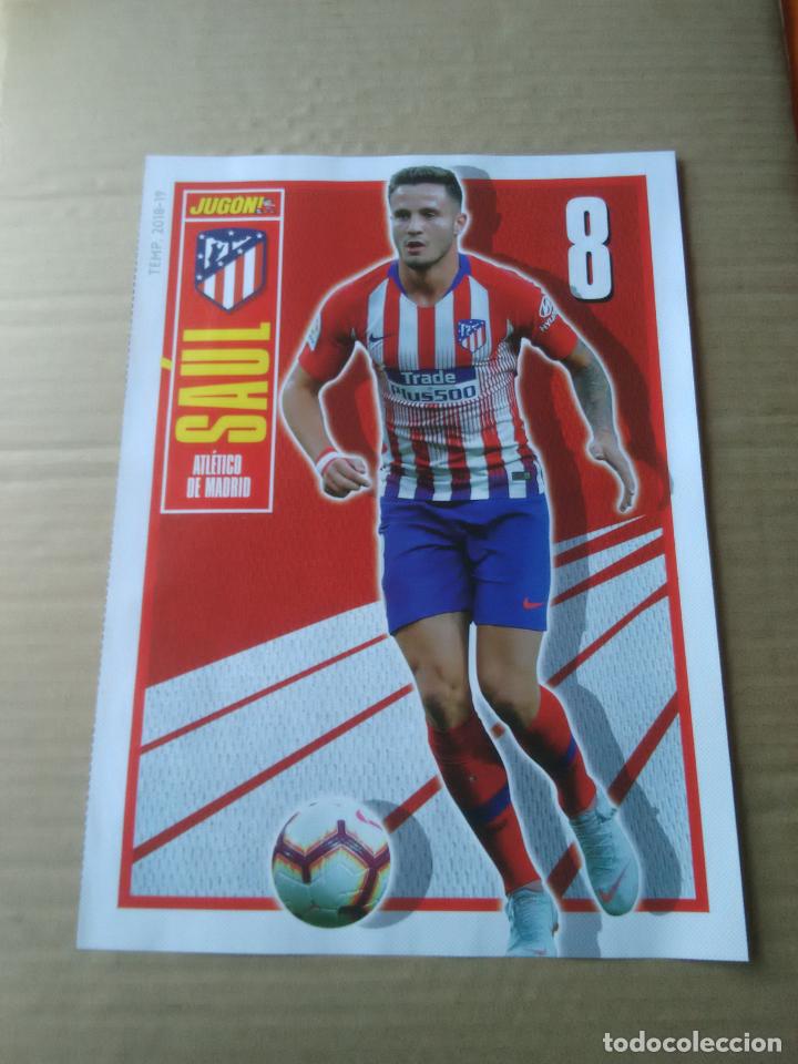 Collectionnisme sportif: SA&Uacute;L ATL&Eacute;TICO MADRID Y JONY DEPORTIVO ALAV&Eacute;S DOBLE P&Oacute;STER 1 P&Aacute;G REVISTA JUG&Oacute;N 2018-2019 LIGA F&Uacute;TBOL