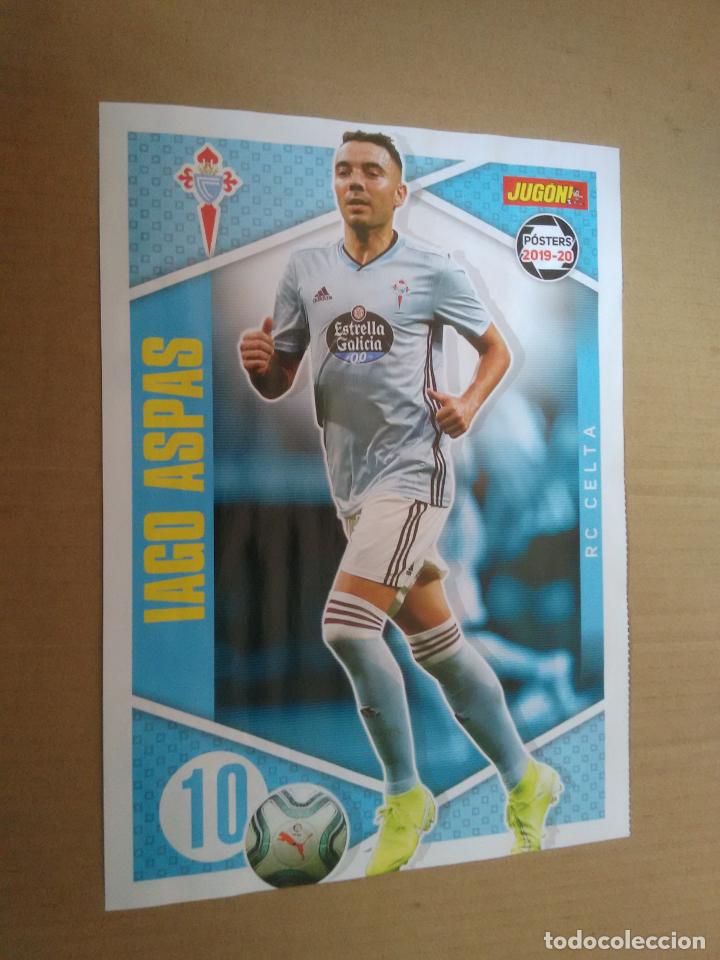 Collectionnisme sportif: IAGO ASPAS CELTA VIGO Y DJEN&Eacute; GETAFE - DOBLE P&Oacute;STER 1 P&Aacute;G REVISTA JUG&Oacute;N 2019-2020 LIGA F&Uacute;TBOL 19-20
