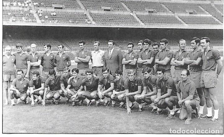 Collectionnisme sportif: BAR&Ccedil;A: Recorte de la plantilla de la temporada 70-71, Campeones de Copa