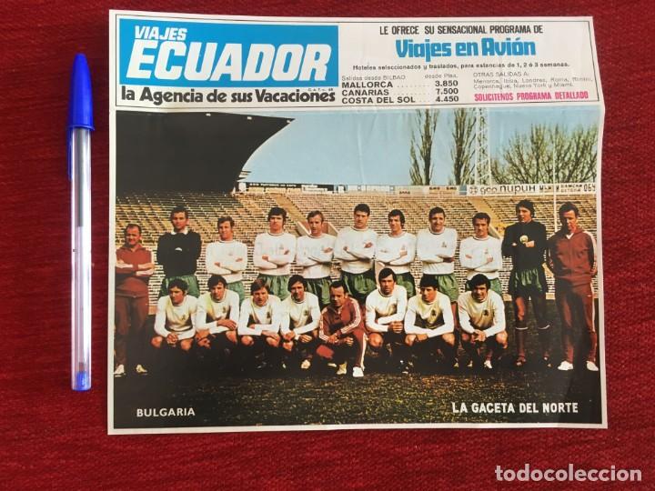 Collectionnisme sportif: F6616 CARTEL POSTER PLANTILLA ONCE ALINEACION BULGARIA LA GACETA DEL NORTE
