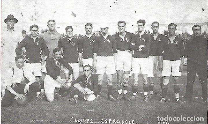 Collectionnisme sportif: SELECCI&Oacute;N ESPA&Ntilde;OLA DE F&Uacute;TBOL: Recorte de un equipo participante en los JJ.00. de Amberes, en 1920