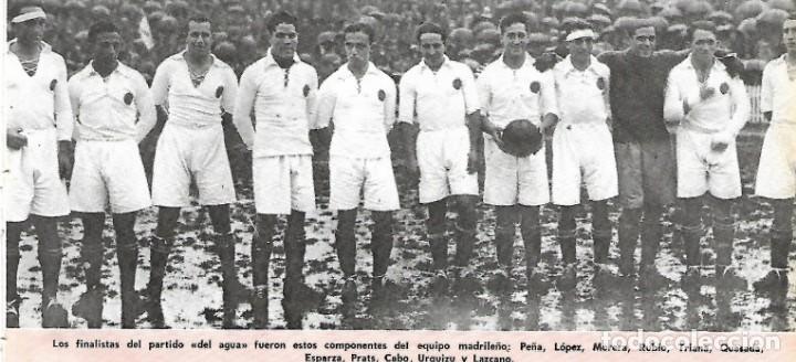 Collectionnisme sportif: REAL MADRID: Recorte del equipo Finalista  de Copa en 1929