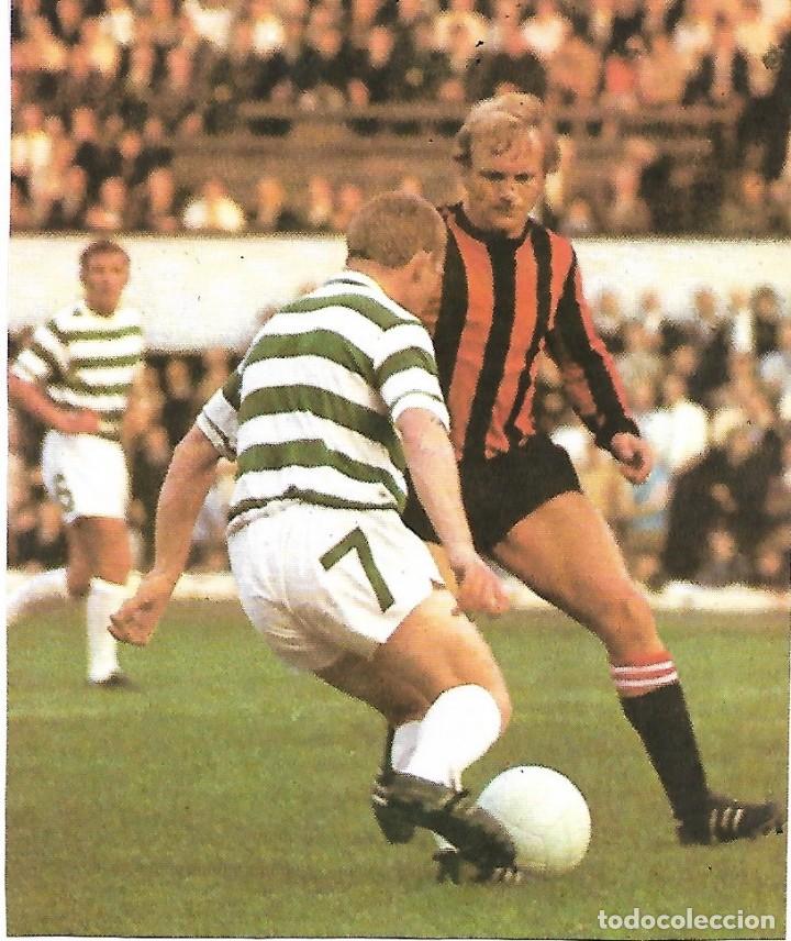 Collectionnisme sportif: CELTIC DE GLASGOW: Recorte de Jimmy JOHNSTONE en acci&oacute;n