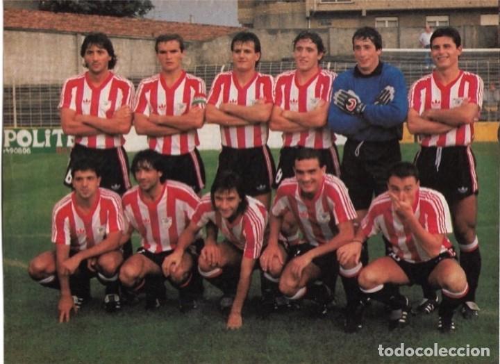 Coleccionismo deportivo: ATHLETIC DE BILBAO: Miniposter de un equipo de la temporada 88-89