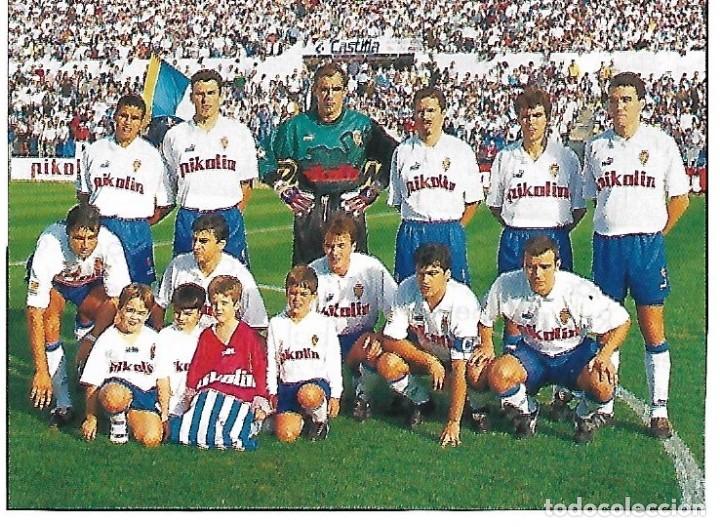Collectionnisme sportif: REAL ZARAGOZA: Recorte de un equipo de los a&ntilde;os 90