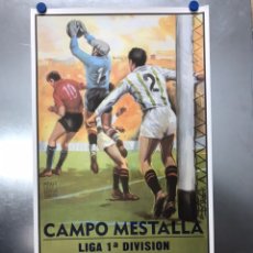 Coleccionismo deportivo: CARTEL FUTBOL - CAMPO MESTALLA. VALENCIA C.F. CONTRA REAL BETIS, ILUSTRADOR: DONAT SAURI - AÑO 1967
