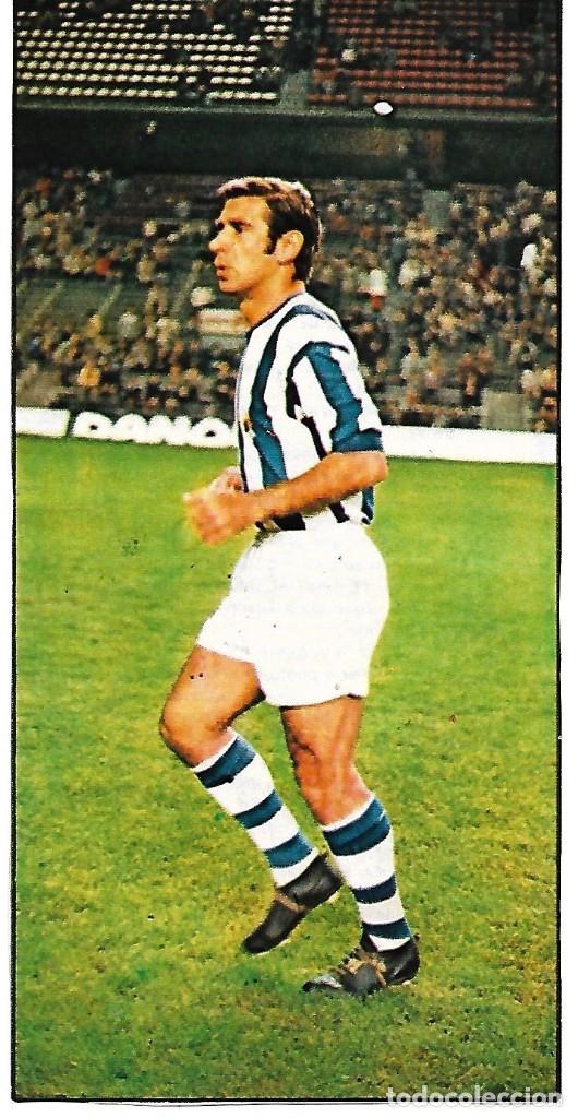 Collectionnisme sportif: REAL SOCIEDAD: Gran recorte de ANSOLA trotando en la previa. 1971