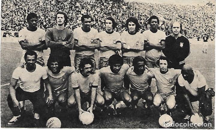Collectionnisme sportif: SELECCI&Oacute;N DE F&Uacute;TBOL DE BRASIL: Recorte de un equipo de los primeros 70